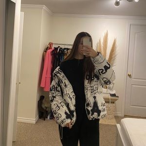 Adika Graffiti puffer jacket
